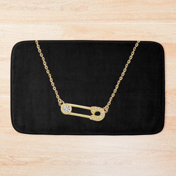 Item preview, Gold Diamond Safety Pin Necklace designed and sold by ParlaGoul.