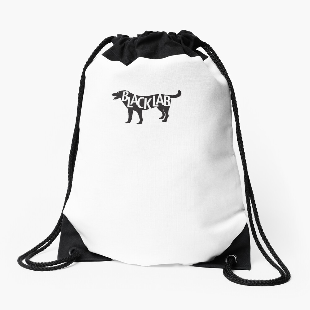 Black Lab Drawstring Bag