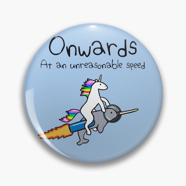 Item preview, Onwards! At An Unreasonable Speed (Unicorn Riding Narwhal) designed and sold by jezkemp.