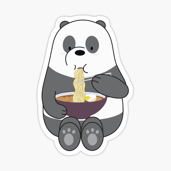 picture We Bare Bears Stickers Panda panda sticker by plushism redbubble
