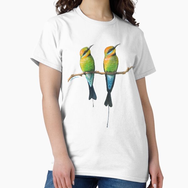 Item preview, Rainbow Bee-Eaters Watercolour Design - White Background designed and sold by Nadya Neklioudova.