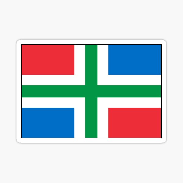 Item preview, Cadeaux, autocollants et autres produits du drapeau de Groningue designed and sold by mpodger.
