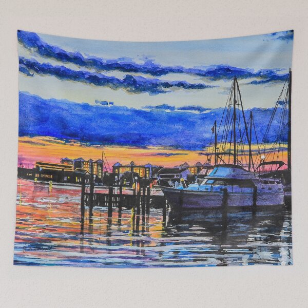 Item preview, Sunset on the Marina designed and sold by JLSchlegelArt.