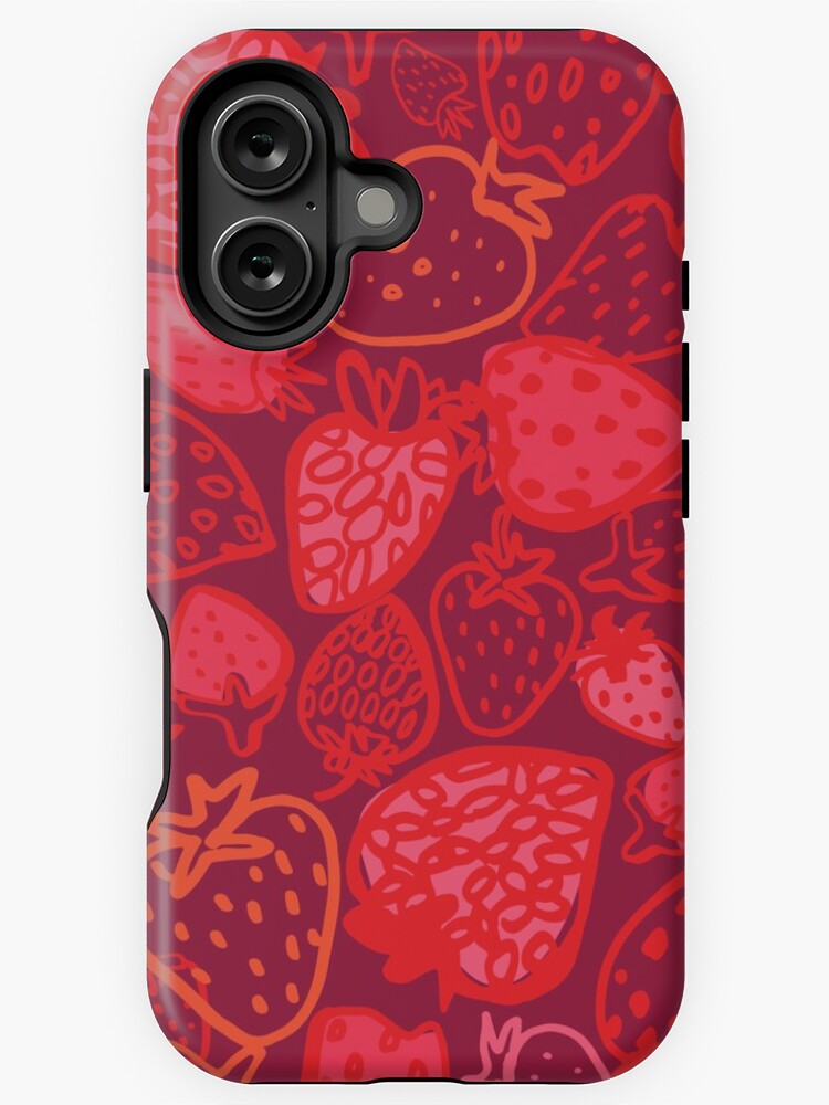 Thumbnail 1 of 4, iPhone Case, Strawberry Love designed and sold by annieriker.