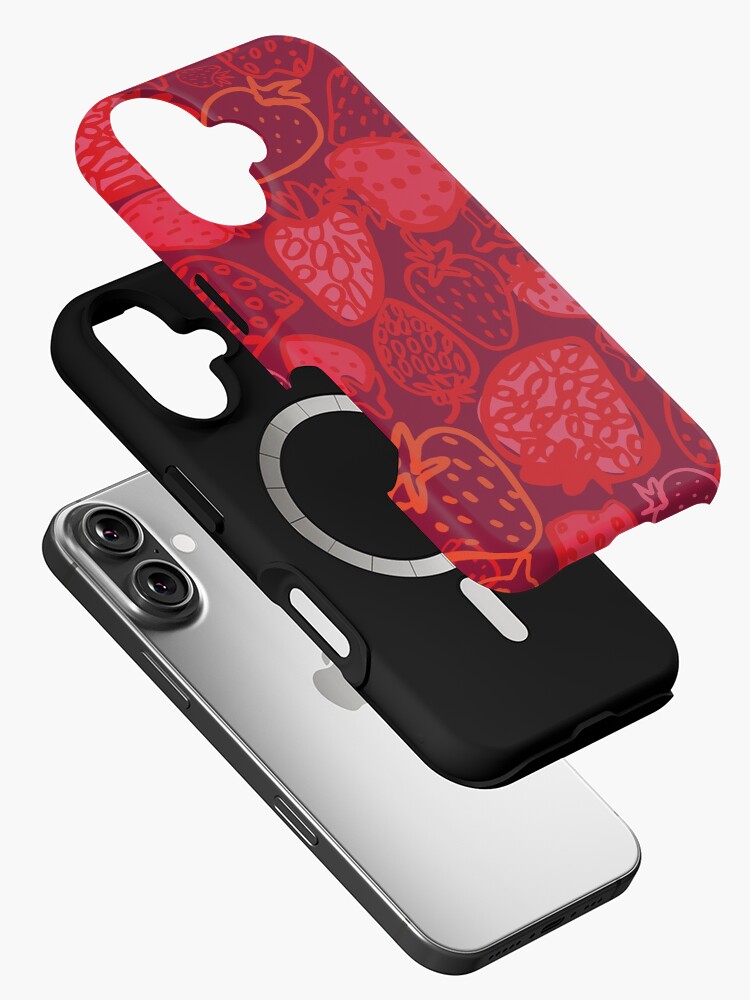 Thumbnail 2 of 4, iPhone Case, Strawberry Love designed and sold by annieriker.