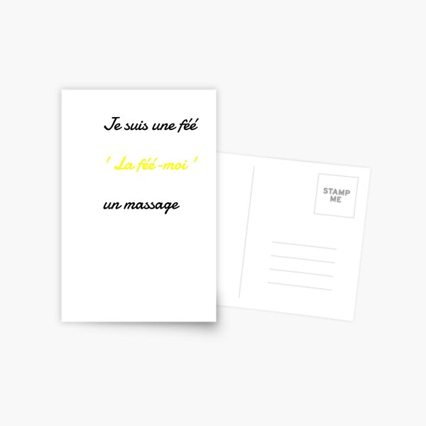 Cartes Postales Sur Le Theme Massage Amusant Redbubble