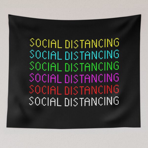 Item preview, Social Distancing Text X6 designed and sold by RealThessalia.