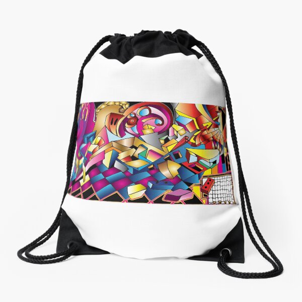 Golden Glow Drawstring Bag