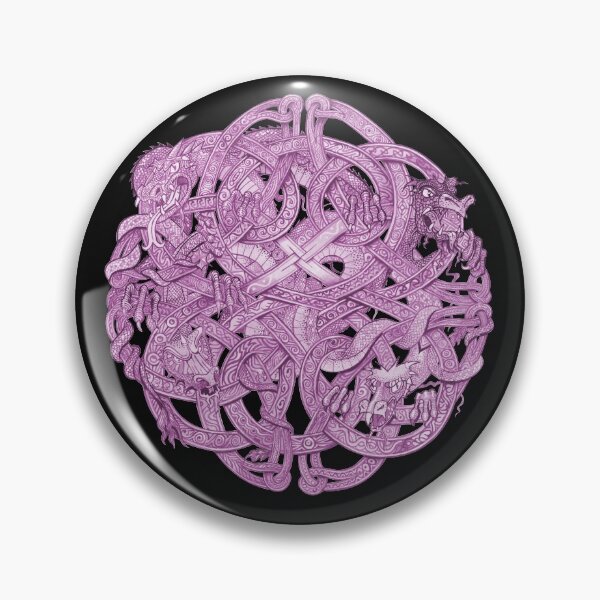 Item preview, Celtic Knots and Dragons, East meets West, mauve. designed and sold by Salocin.