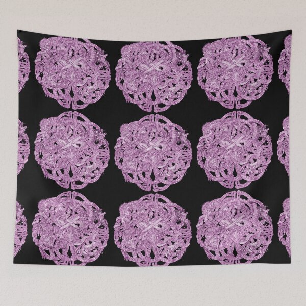 Item preview, Celtic Knots and Dragons, East meets West, mauve. designed and sold by Salocin.