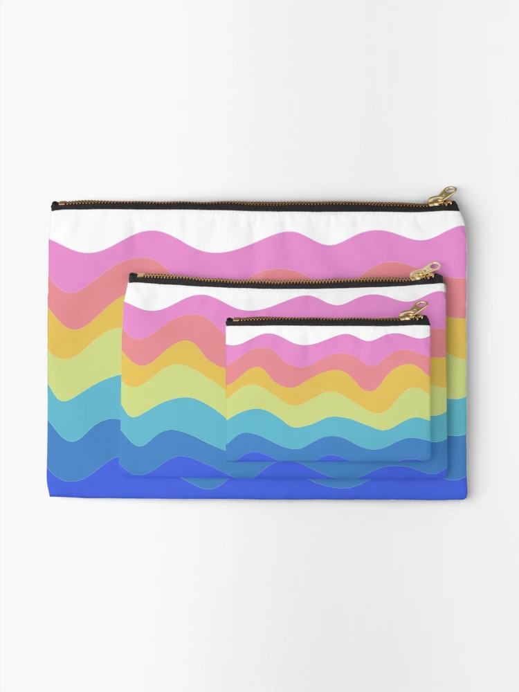 Thumbnail 2 of 4, Zipper Pouch, Colorful waves designed and sold by FunkyPattern.