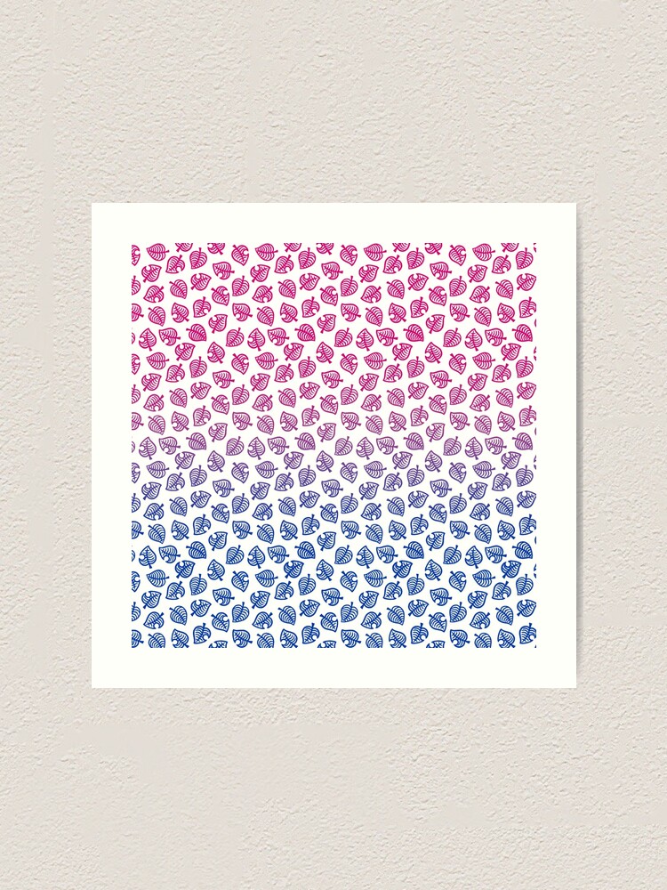 Bi Acnh Leaf Pattern Art Print By Rensflr Redbubble