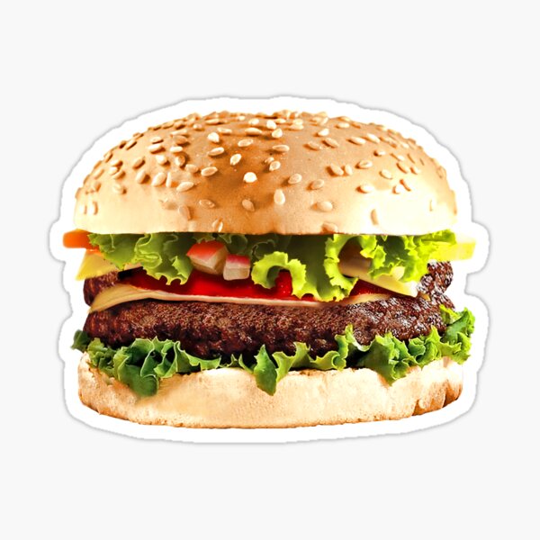 "Hamburger Yum Yum" Sticker by airdrop Redbubble