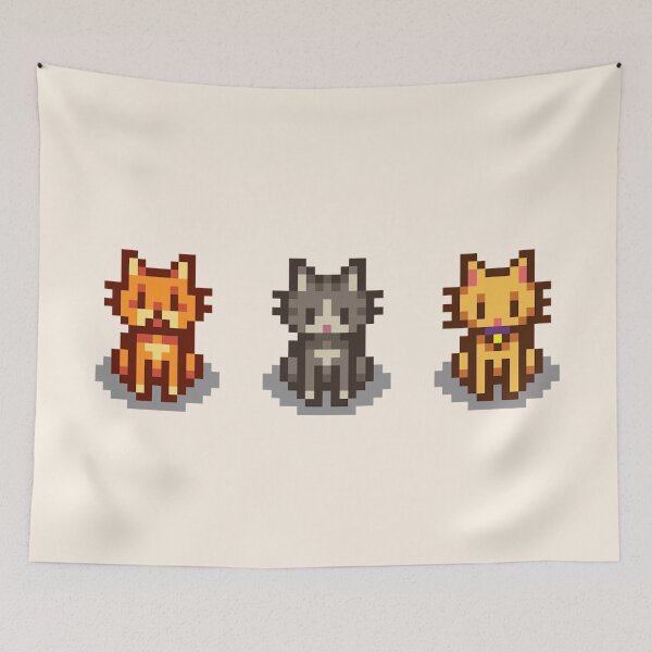 Item preview, Stardew Valley Pets: 3 Cats designed and sold by r9440.