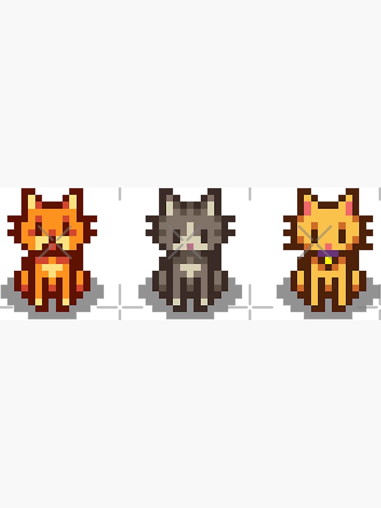 Thumbnail 3 of 3, Magnet, Stardew Valley Pets: 3 Cats designed and sold by r9440.