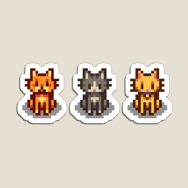 Item preview, Stardew Valley Pets: 3 Cats designed and sold by r9440.