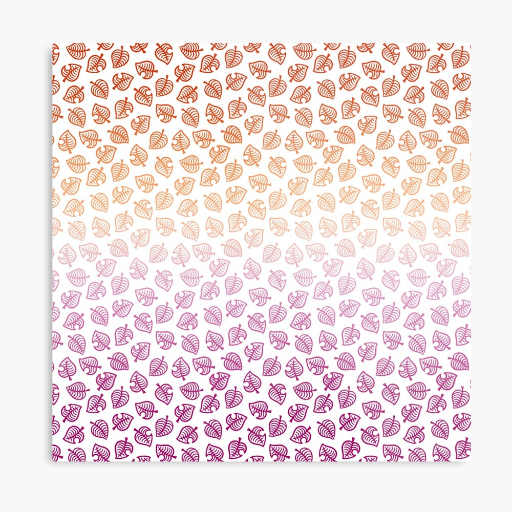 Lesbian Acnh Leaf Pattern Canvas Print By Rensflr Redbubble