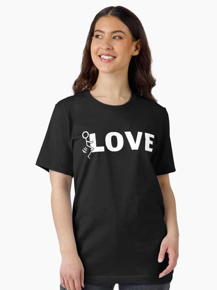 Thumbnail 1 of 7, Essential T-Shirt, Fuck love stick figure designed and sold by Teecha.