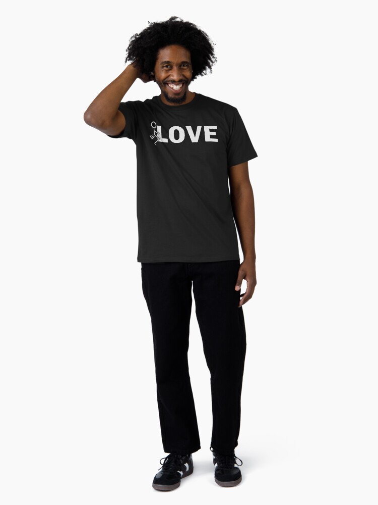 Thumbnail 3 of 4, Premium T-Shirt, Fuck love stick figure designed and sold by Teecha.