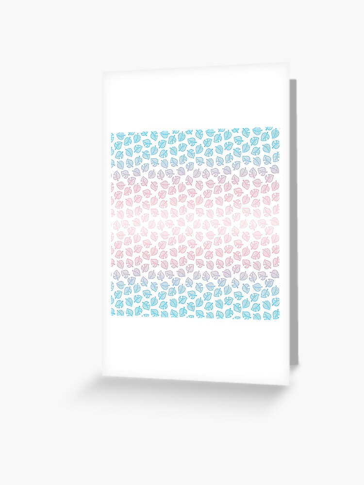Trans Acnh Leaf Pattern Greeting Card By Rensflr Redbubble