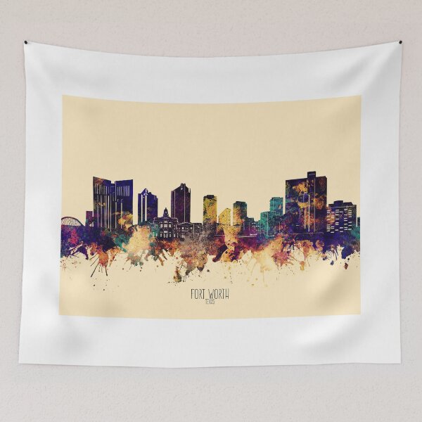 Item preview, fort worth skyline designed and sold by BekimART2.