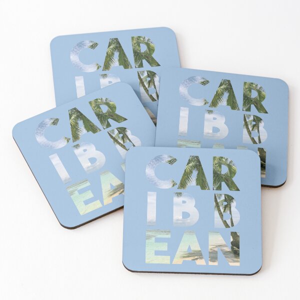 Item preview, Caribbean Karibik Strand Foto Buchstaben designed and sold by ClumsyCat.