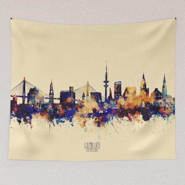Item preview, hamburg skyline designed and sold by BekimART2.