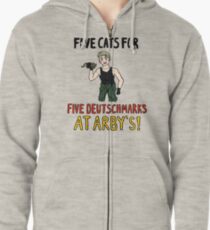 Five Cats for Five Deutsch Marks Zipped Hoodie