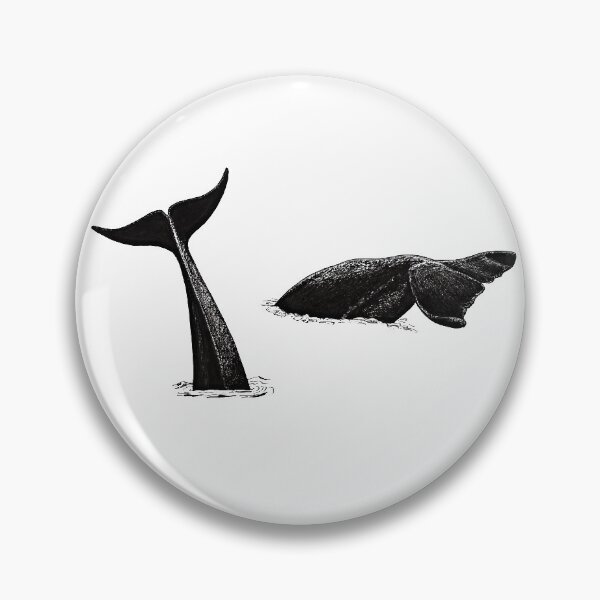 Item preview, Pilot Whale flukes - Ink work for whale lovers designed and sold by chloeyzoard.