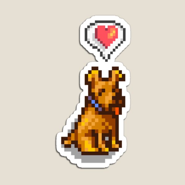 Aperçu de l'œuvre Chien heureux de Stardew Valley (assis) créée et vendue par r9440.