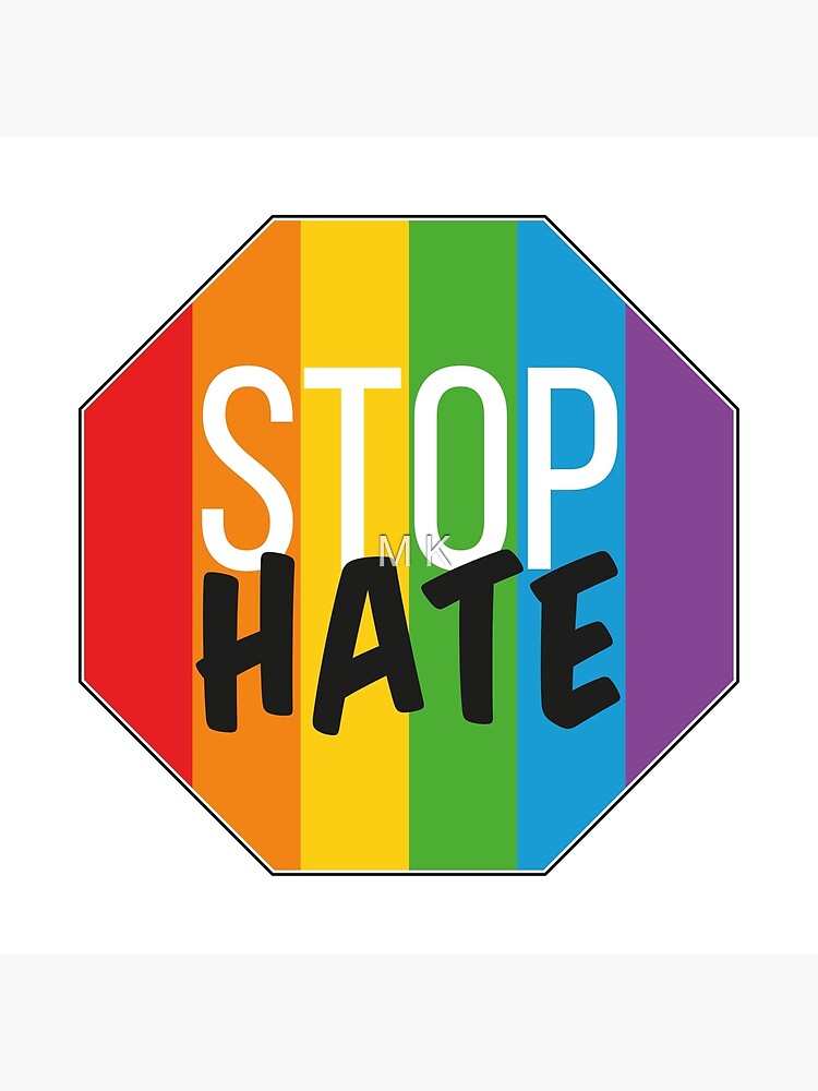 stop-hate-poster-for-sale-by-mandy-kuijper-redbubble