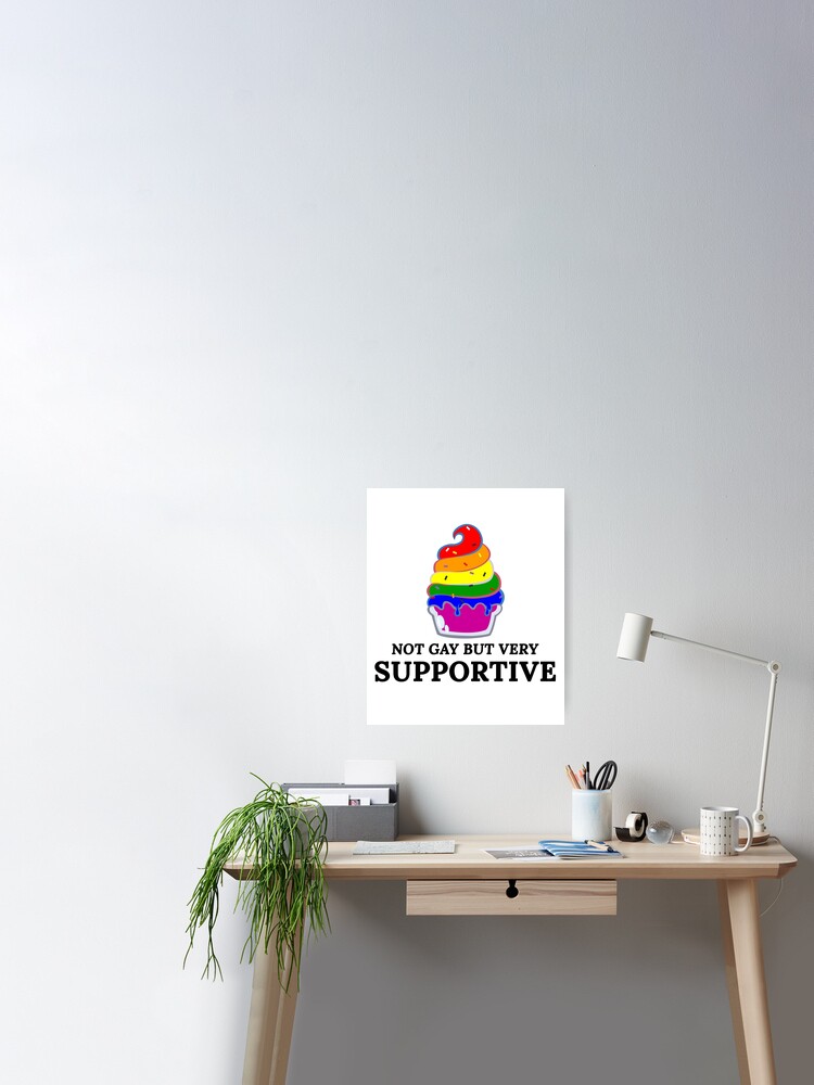 NOT GAY BUT VERY SUPPORTIVE LGBT Straight Ally Bra' Sticker