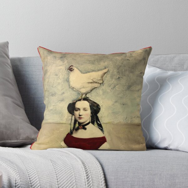 Queen Hen Throw Pillow