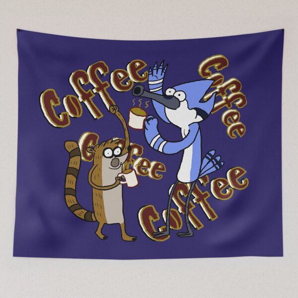 Item preview, Coffee Coffee/Mordecai and Rigby designed and sold by kestrada2906.