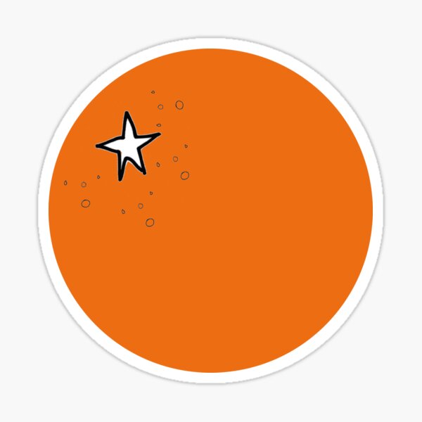 Naranja, la fruta - ilustración minimalista Pegatina