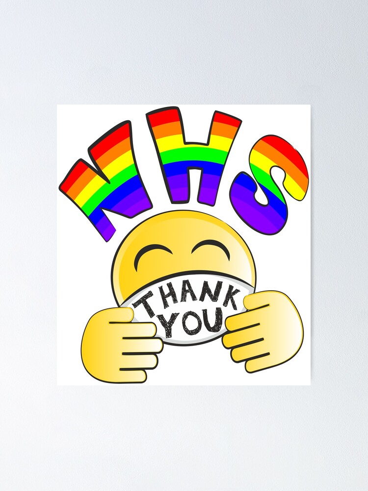 nhs thank you rainbow national health service poster