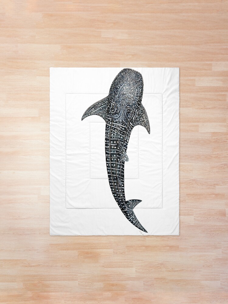 Alternate view of Whale shark for divers, shark lovers and fishermen Comforter