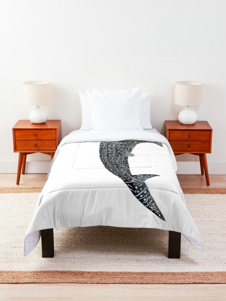 Alternate view of Whale shark for divers, shark lovers and fishermen Comforter