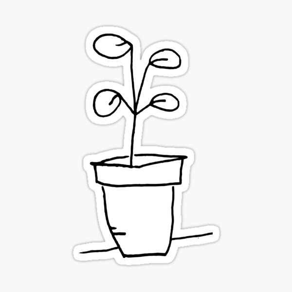 Planta danesa - ilustración minimalista Pegatina