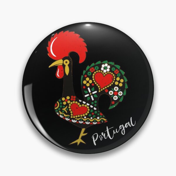 Item preview, Galo de Barcelos Portuguese Rooster Design White Letters designed and sold by MerchLovers.