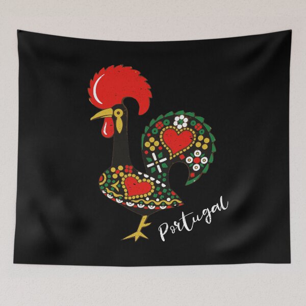 Item preview, Galo de Barcelos Portuguese Rooster Design White Letters designed and sold by MerchLovers.