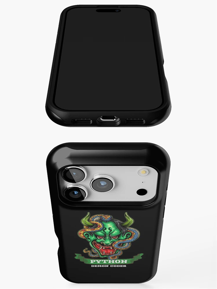 Thumbnail 3 of 4, iPhone Case, Python Demon Coder designed and sold by clubtee.