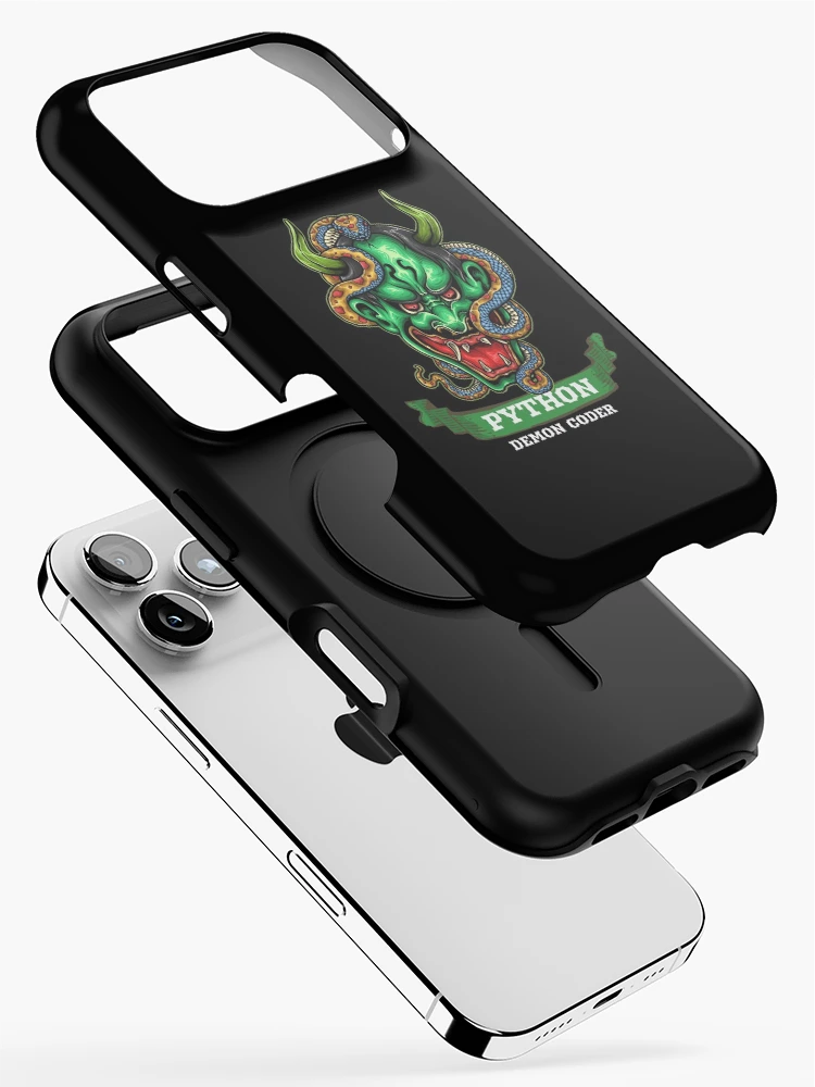 Thumbnail 2 of 4, iPhone Case, Python Demon Coder designed and sold by clubtee.