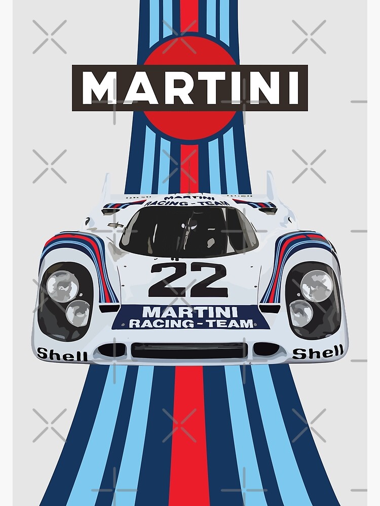 "MartiniRennstreifen Porsche 917 1971" Poster von Speedbirddesign