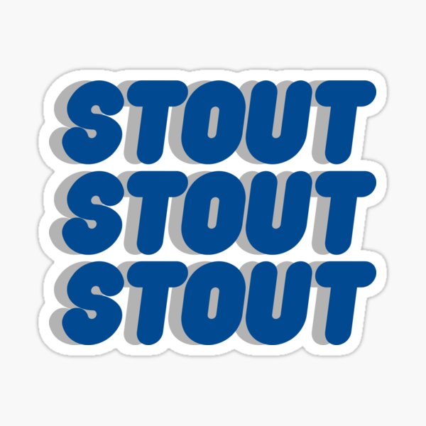 University of Wisconsin Stout Repetitive Text Sticker