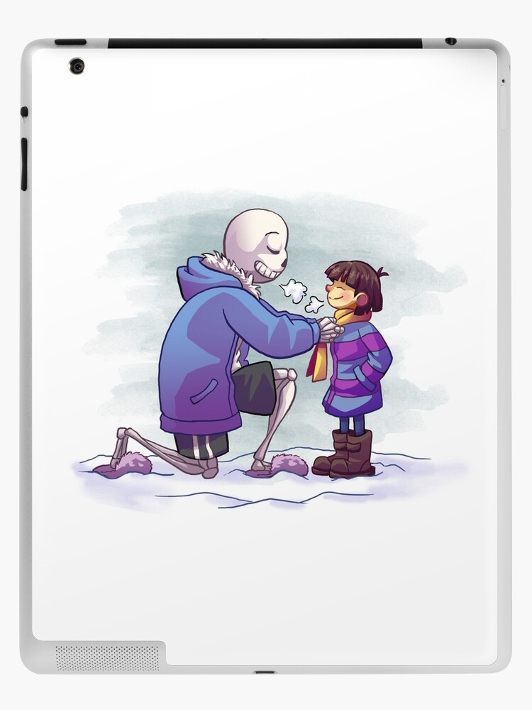 Cute Sans And Frisk Undertale In Winter Ipad Case Skin By Miss Goggles Redbubble