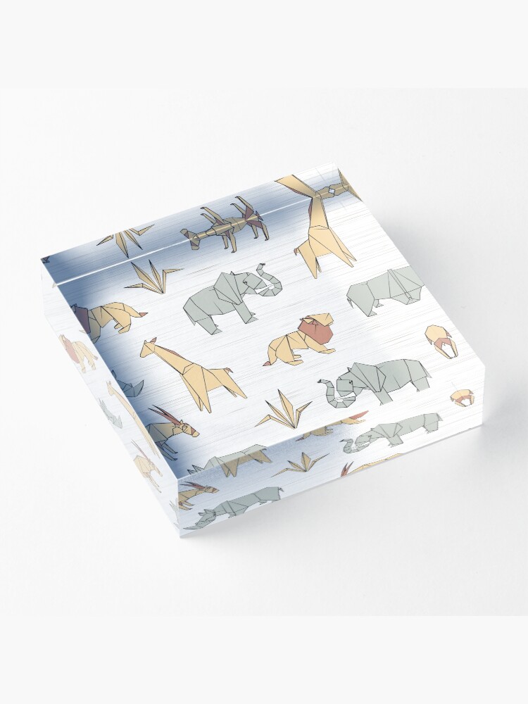Alternate view of Origami Safari Acrylic Block