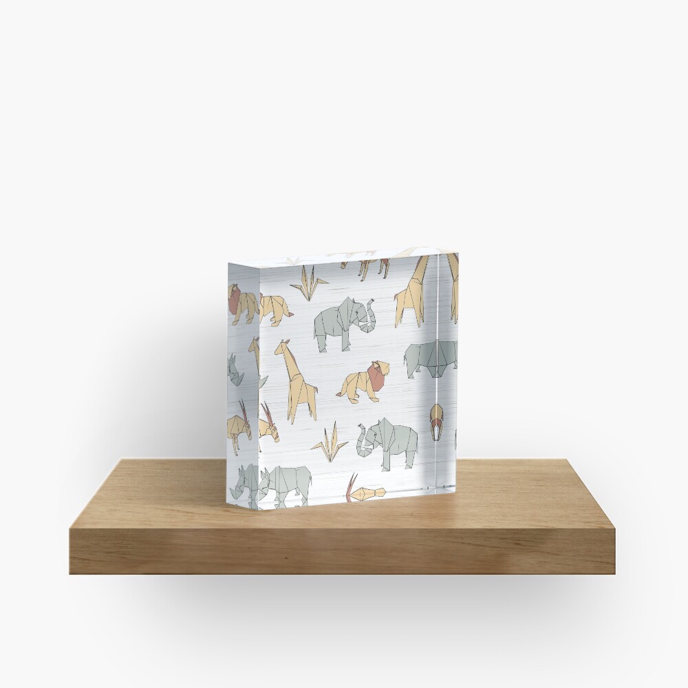 Origami Safari Acrylic Block