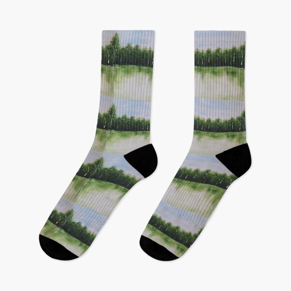 Item preview, Green Trees around a Lake designed and sold by MaggieMosleyArt.