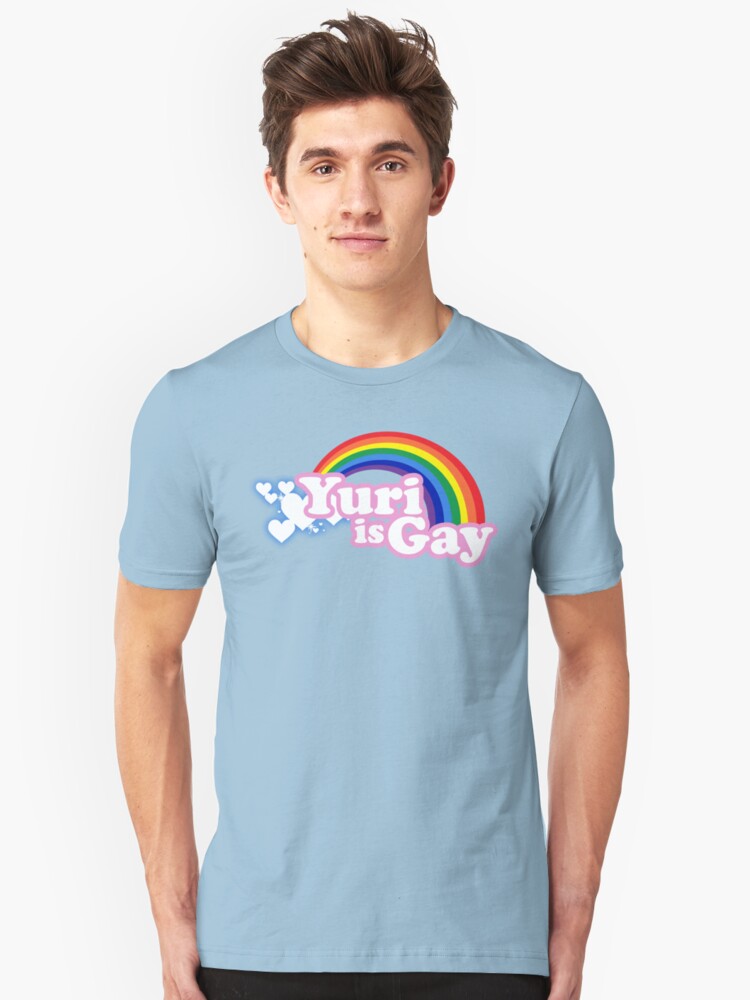 Alternate view of Yuri is Gay Slim Fit T-Shirt